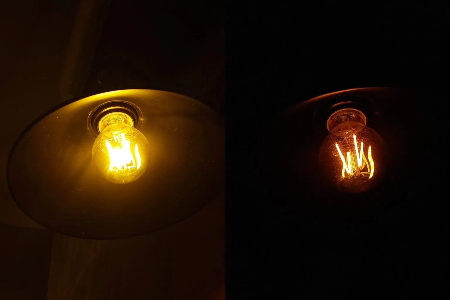 عکس در زیر روشنایی لامپ